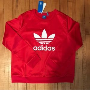 Red Adidas Crew Sweatshirt